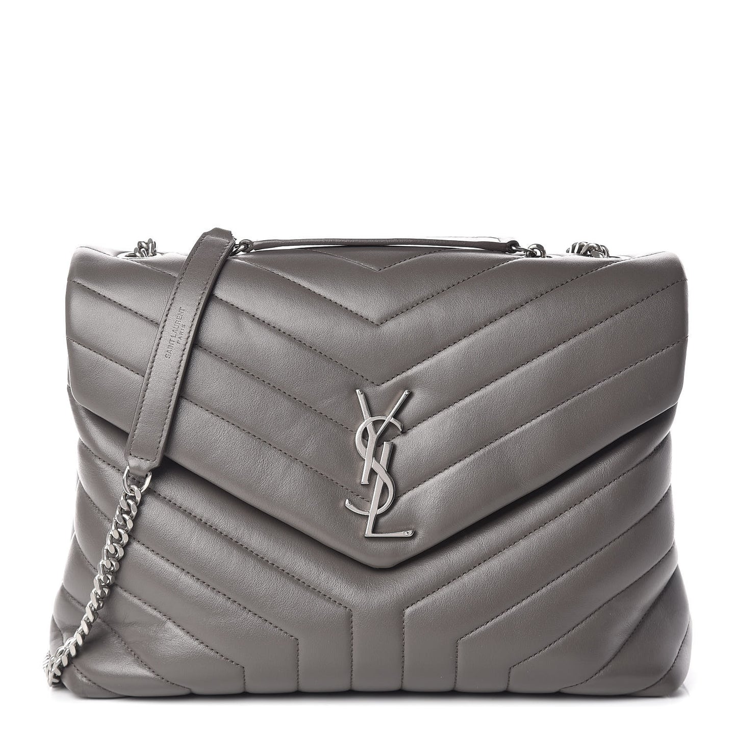 Calfskin Y Quilted Monogram Medium Loulou Chain Satchel Earth