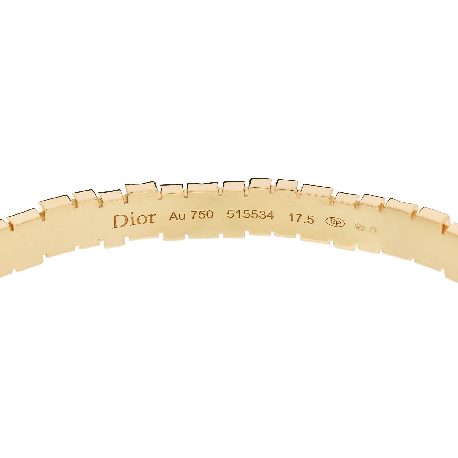 Christian Dior 18K Yellow Gold Diamond Gem Dior Bracelet 3 of 4