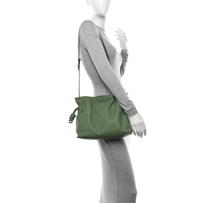 Loewe Calfskin Small Flamenco Knot Bag Avocado Green 3 of 11