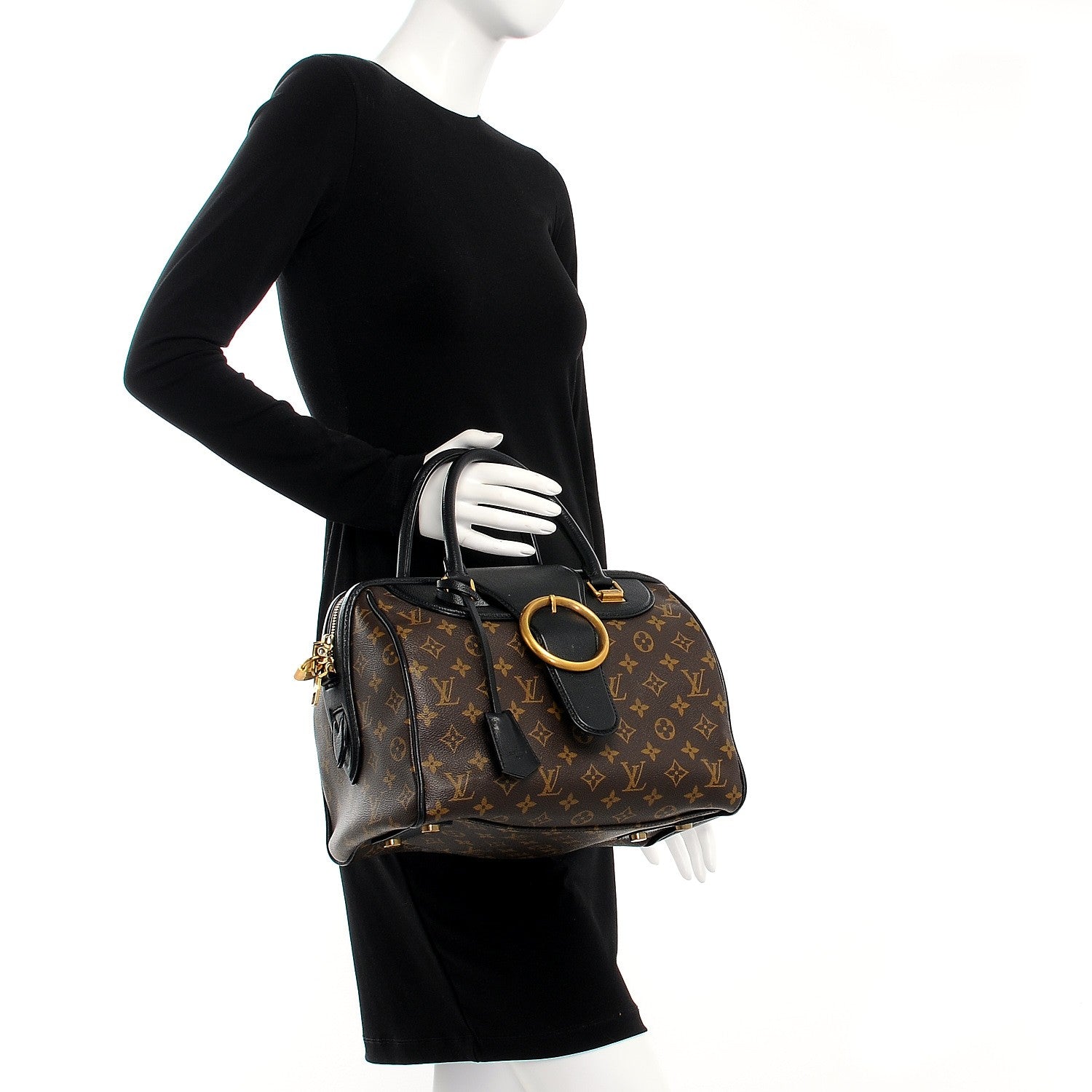 Louis Vuitton Monogram Golden Arrow Speedy Black 2 of 8