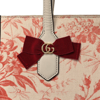 Gucci Canvas Herbarium Print Tote Red 10 of 16