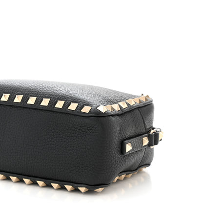Valentino Garavani Pebbled Calfskin Rockstud Camera Crossbody Bag Black 9 of 9