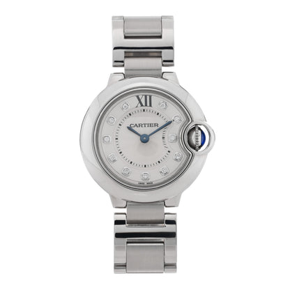 Cartier Stainless Steel Diamond 28mm Ballon Bleu De Cartier Quartz Watch 1 of 4