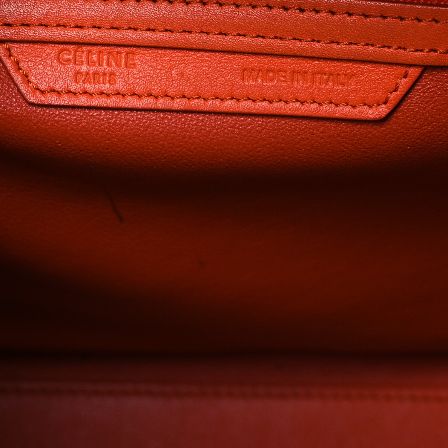 Celine Smooth Calfskin Mini Luggage  Bright Orange 7 of 18