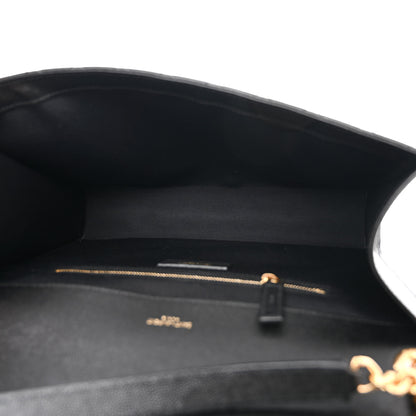 Saint Laurent Grain De Poudre Textured Mixed Matelasse Large Triquilt Monogram Satchel Black 5 of 10
