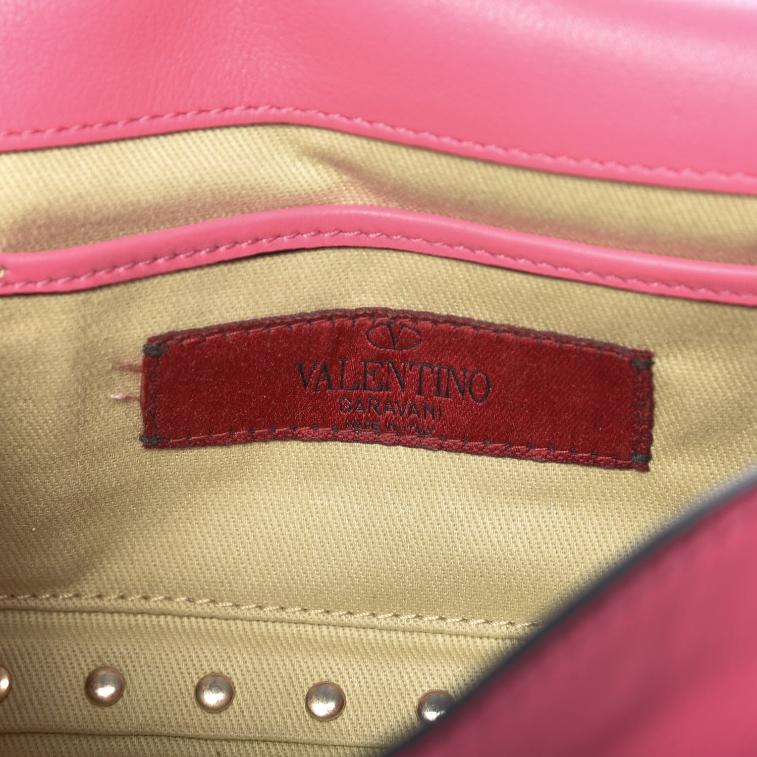 Valentino Garavani Vitello Mini Rockstud Flap Saddle Crossbody Bag Fuxia Fluo 6 of 9