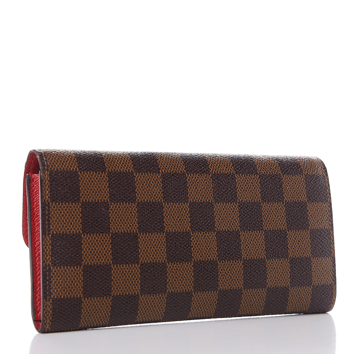 Louis Vuitton Damier Ebene Emilie Wallet Red 3 of 9