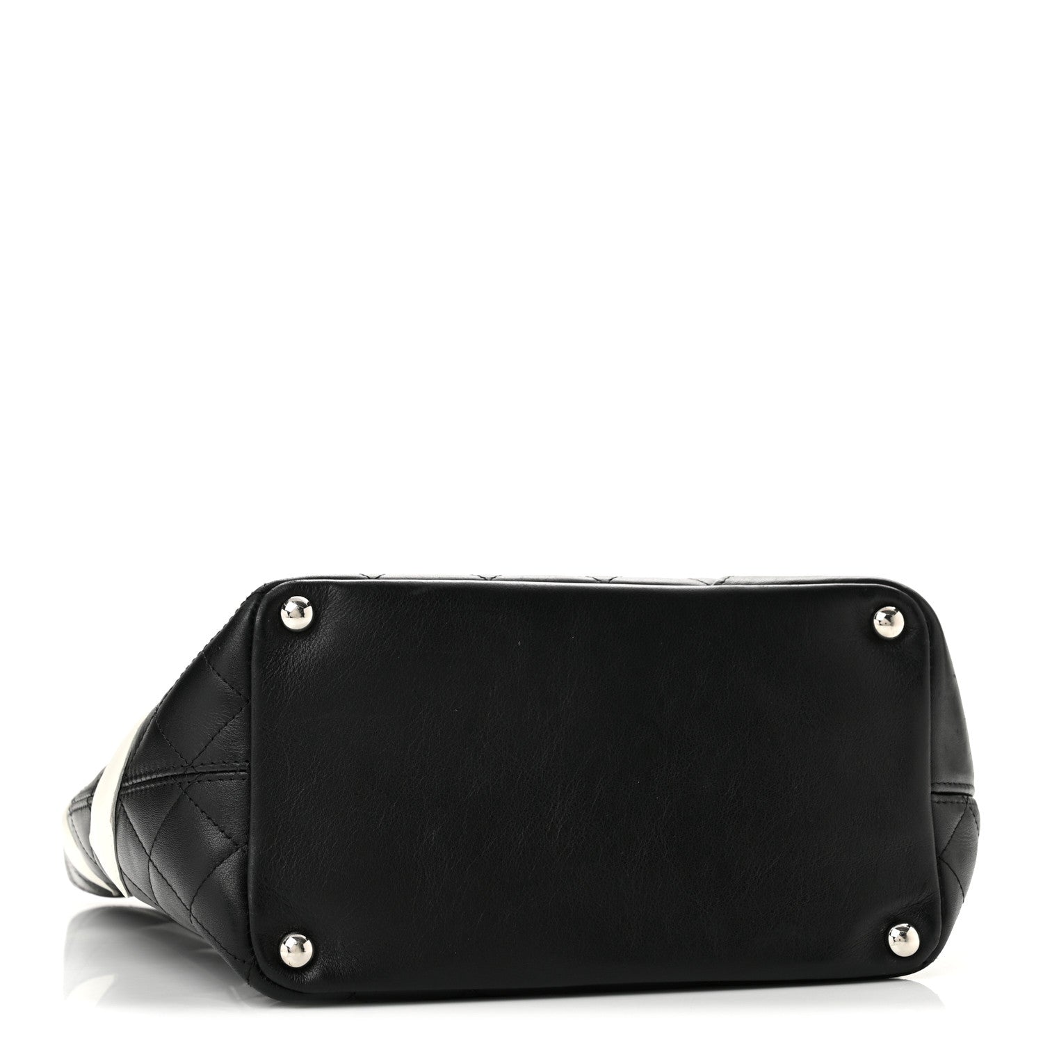 Chanel Calfskin Quilted Medium Cambon Tote Black White 4 of 13
