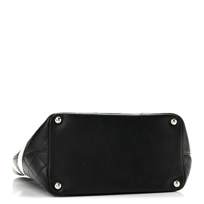 Chanel Calfskin Quilted Medium Cambon Tote Black White 4 of 13