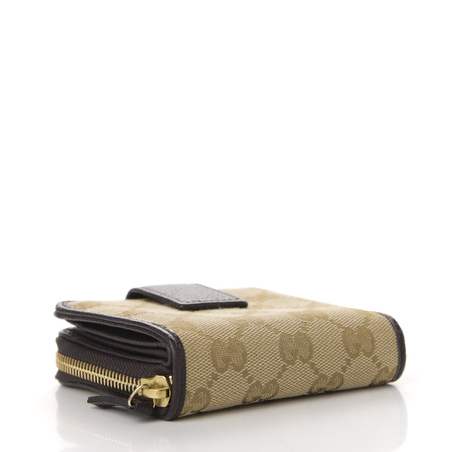 Gucci Monogram Zip Around French Flap Wallet Brown 4 of 8