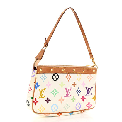 Louis Vuitton Monogram Multicolor Pochette Accessories White 3 of 11