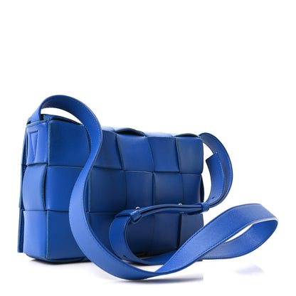 Bottega Veneta Lambskin Maxi Intrecciato Cassette Crossbody Bag Cobalt 3 of 10