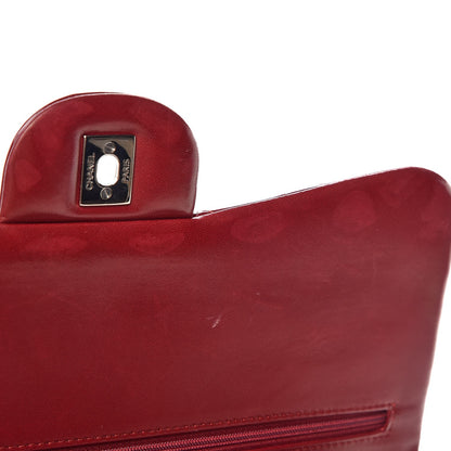 Chanel Patent Quilted Jumbo Double Flap Dark Red 10 of 15