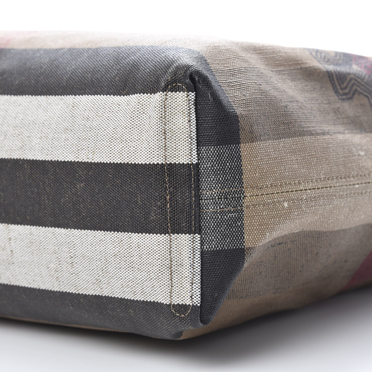 Burberry Coated Canvas Mega Check Medium Doodle Tote Black 10 of 10
