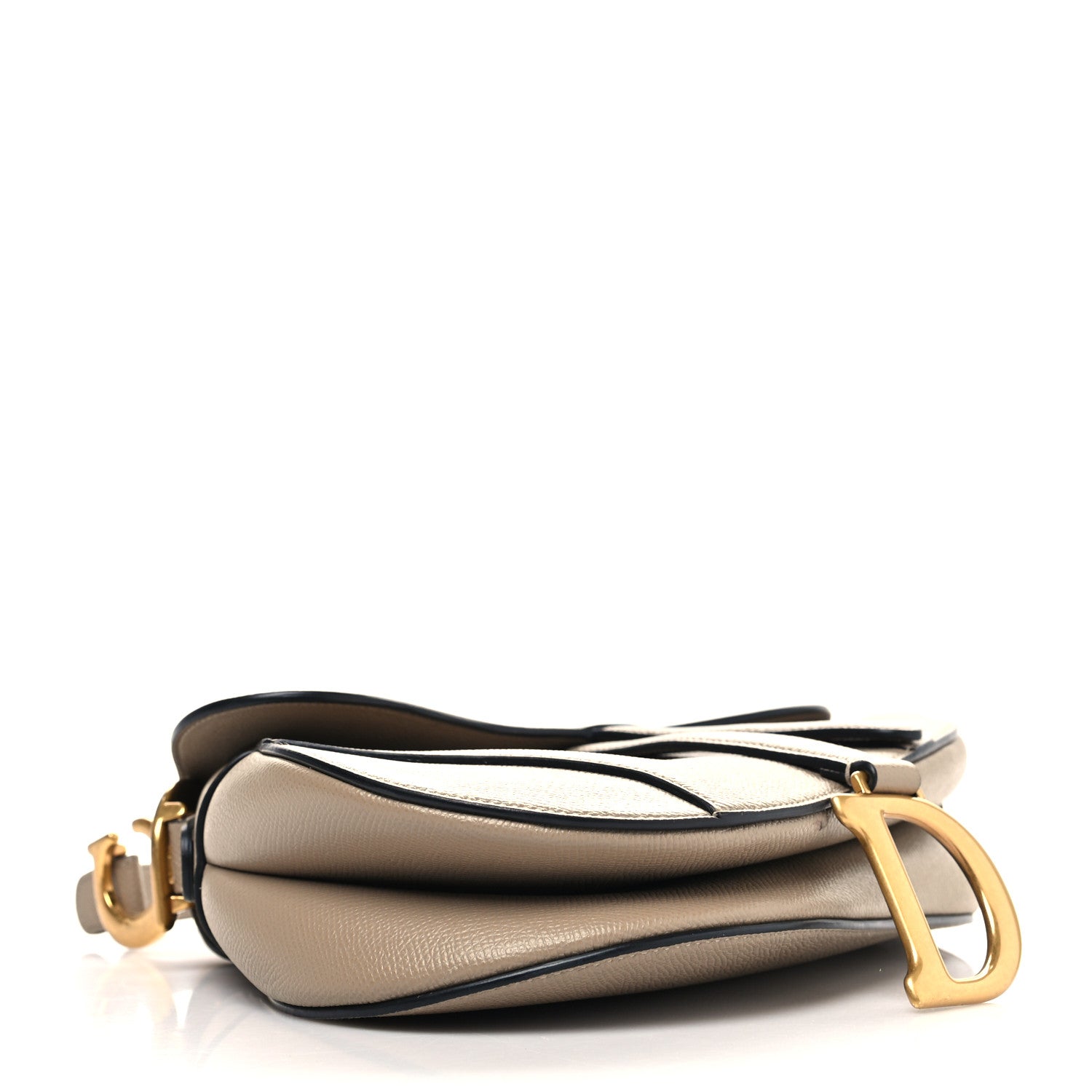 Christian Dior Grained Calfskin Saddle Bag Warm Taupe 4 of 12