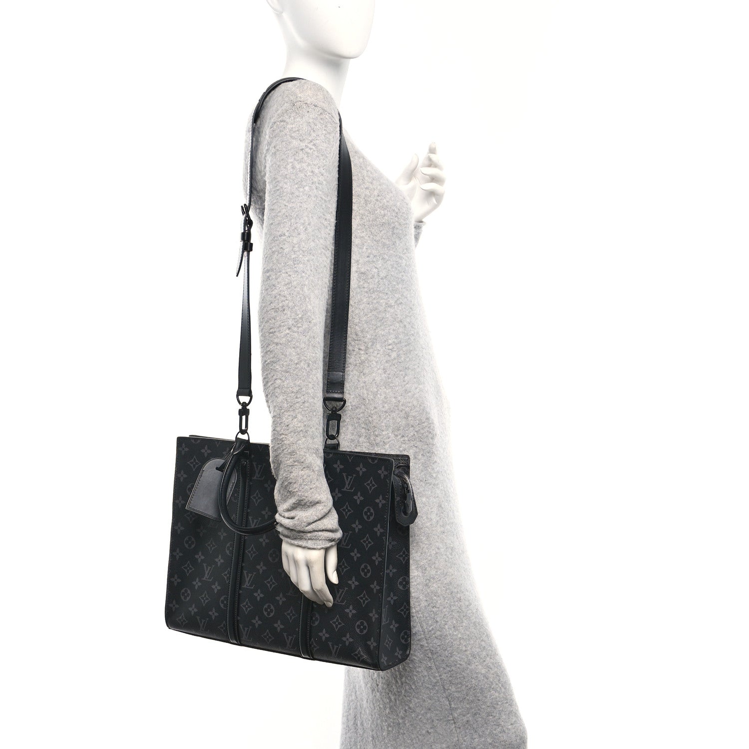 Louis Vuitton Monogram Eclipse Sac Plat Horizontal Zipper 1839529