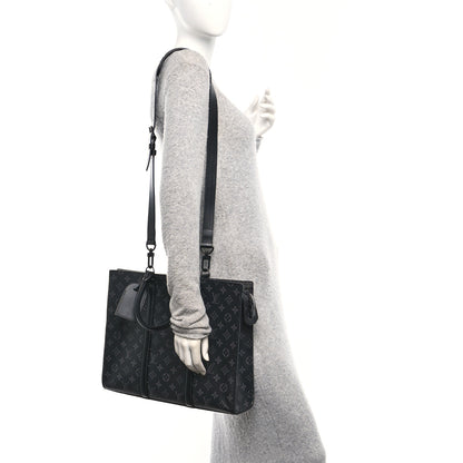 Louis Vuitton Monogram Eclipse Sac Plat Horizontal Zipper 2 of 9