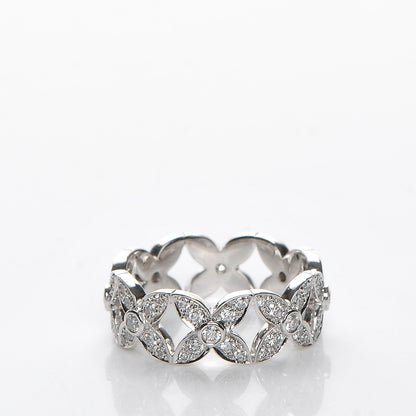 Louis Vuitton 18K White Gold Diamond Les Craquantes Band Ring in size 54 7 3 of 5
