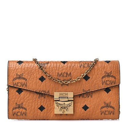 MCM Visetos Large Patricia Wallet On Chain Cognac 1 of 7