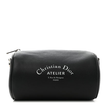 Christian Dior HOMME Grained Calfskin Mens Roller Pouch Black 1 of 6
