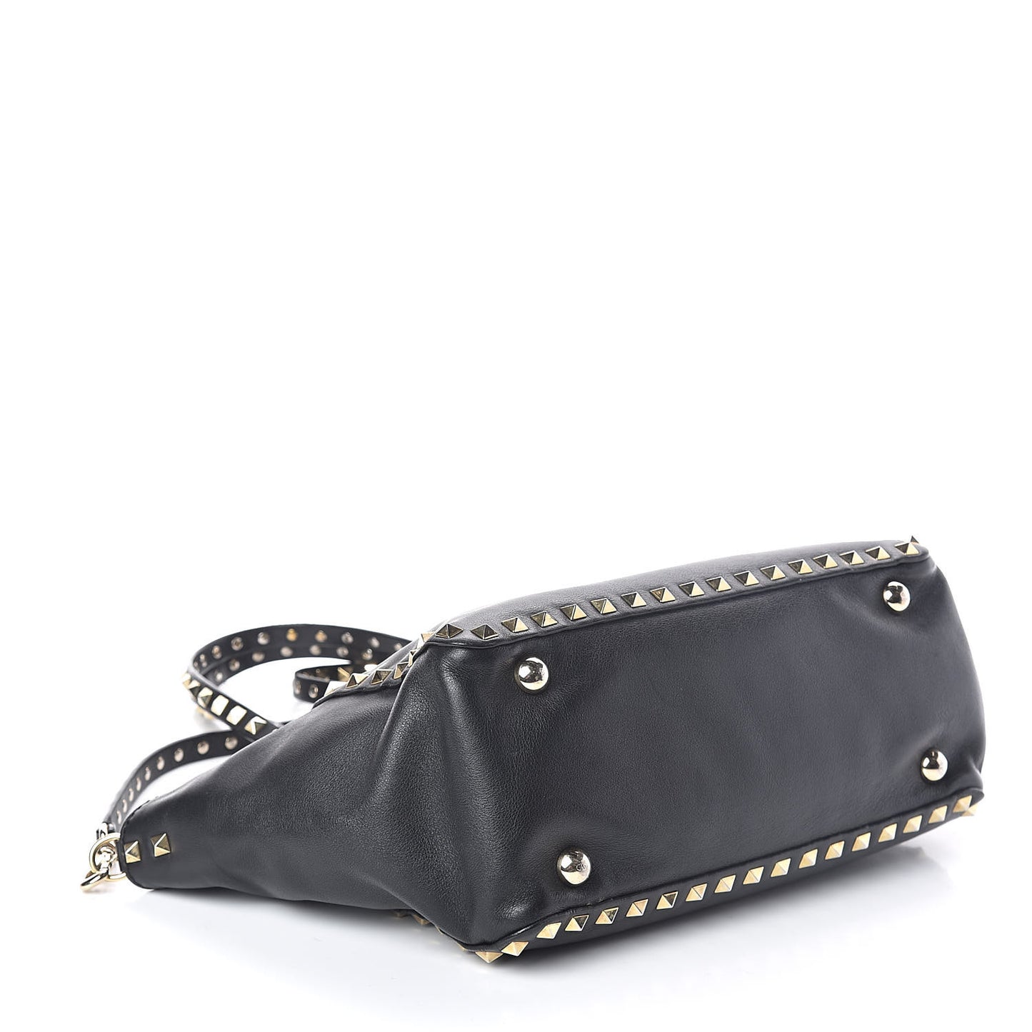Vitello Small Rockstud Tote Black