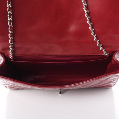 Chanel Patent Quilted Clutch With Chain Flap Red 5 of 8