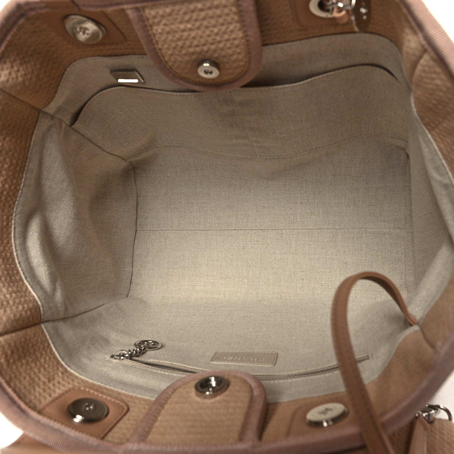 Chanel Mixed Fibers Small Deauville Tote Beige 6 of 13