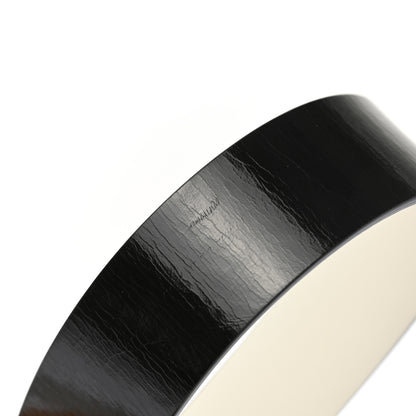 Chanel Patent Calfskin CC Reversible Belt 95 Black White 9 of 10