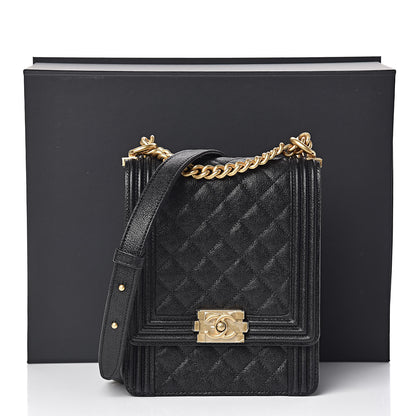 Chanel Caviar Quilted North South Boy Flap Black 10 of 10