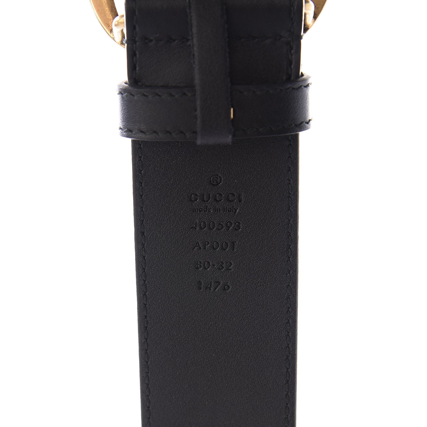 Calfskin Double G 40mm Belt 80 32 Black