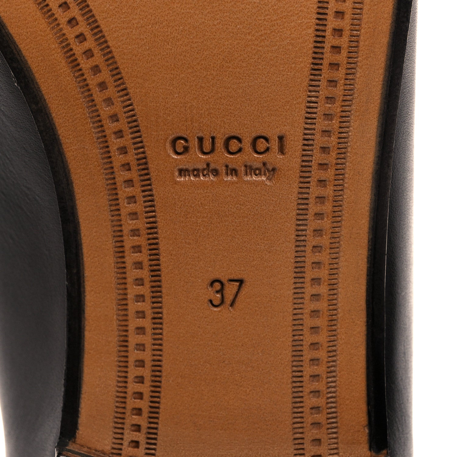 Gucci Calfskin Womens Jordaan Loafers 37 Black 8 of 8