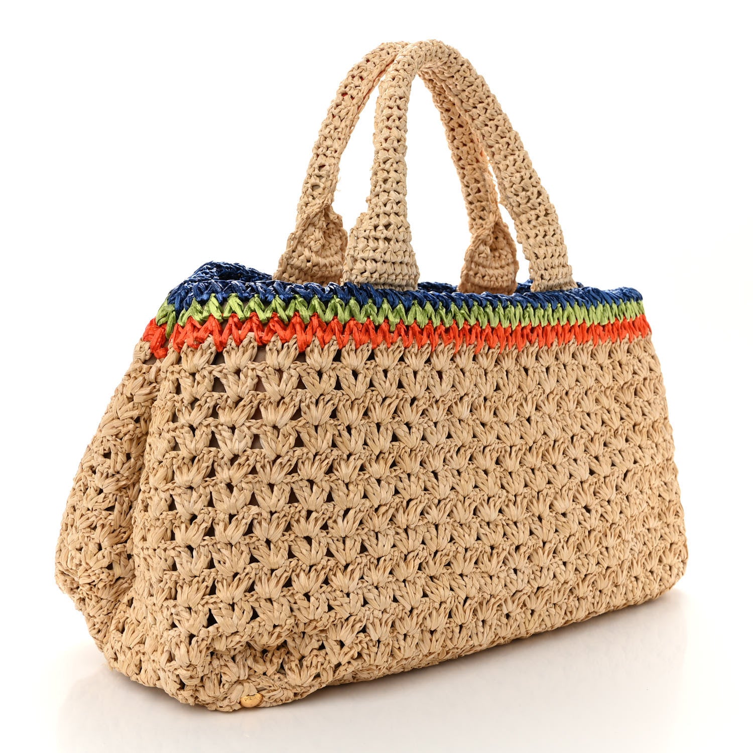 Prada Raffia Gardeners Large Tote Multicolor 3 of 9