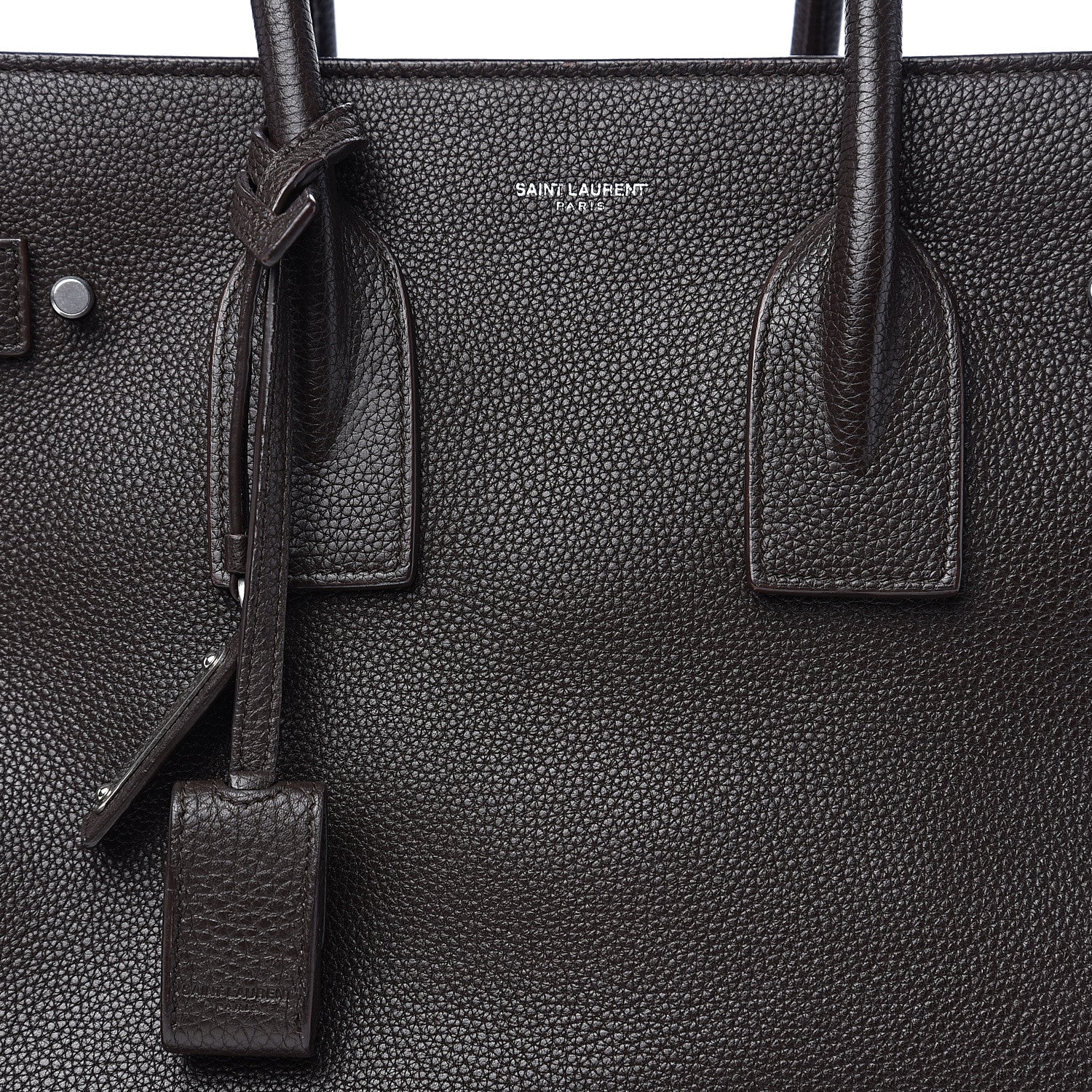 Saint Laurent Grained Calfskin Small Supple Sac De Jour Dark Brown 11 of 11