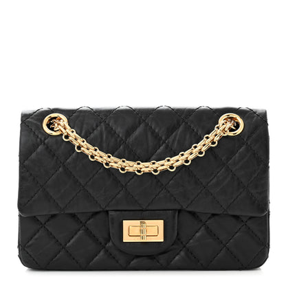 Chanel Aged Calfskin Quilted 2.55 Reissue Mini Flap Black 1 of 10