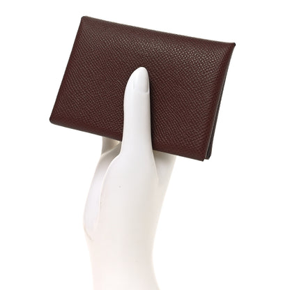 Hermes Epsom Calvi Duo Card Case Terre 2 of 8