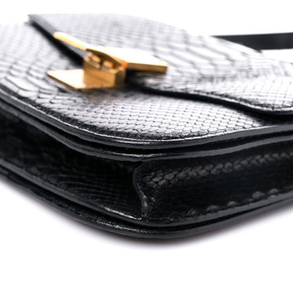 Celine Python Medium Classic Box Flap Bag Black 7 of 16