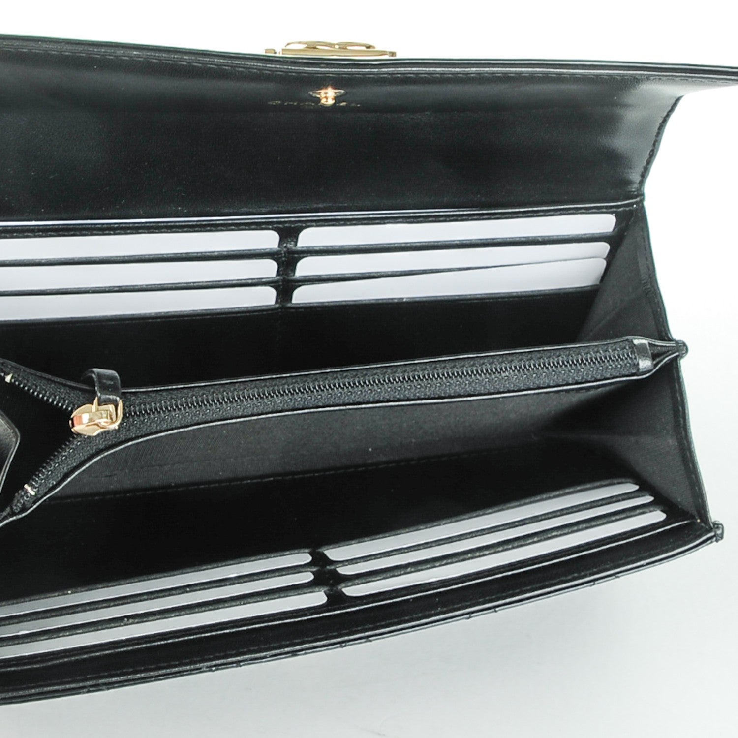 Chanel Iridescent Glazed Calfskin Quilted Boy Flap Wallet Black 5 of 8