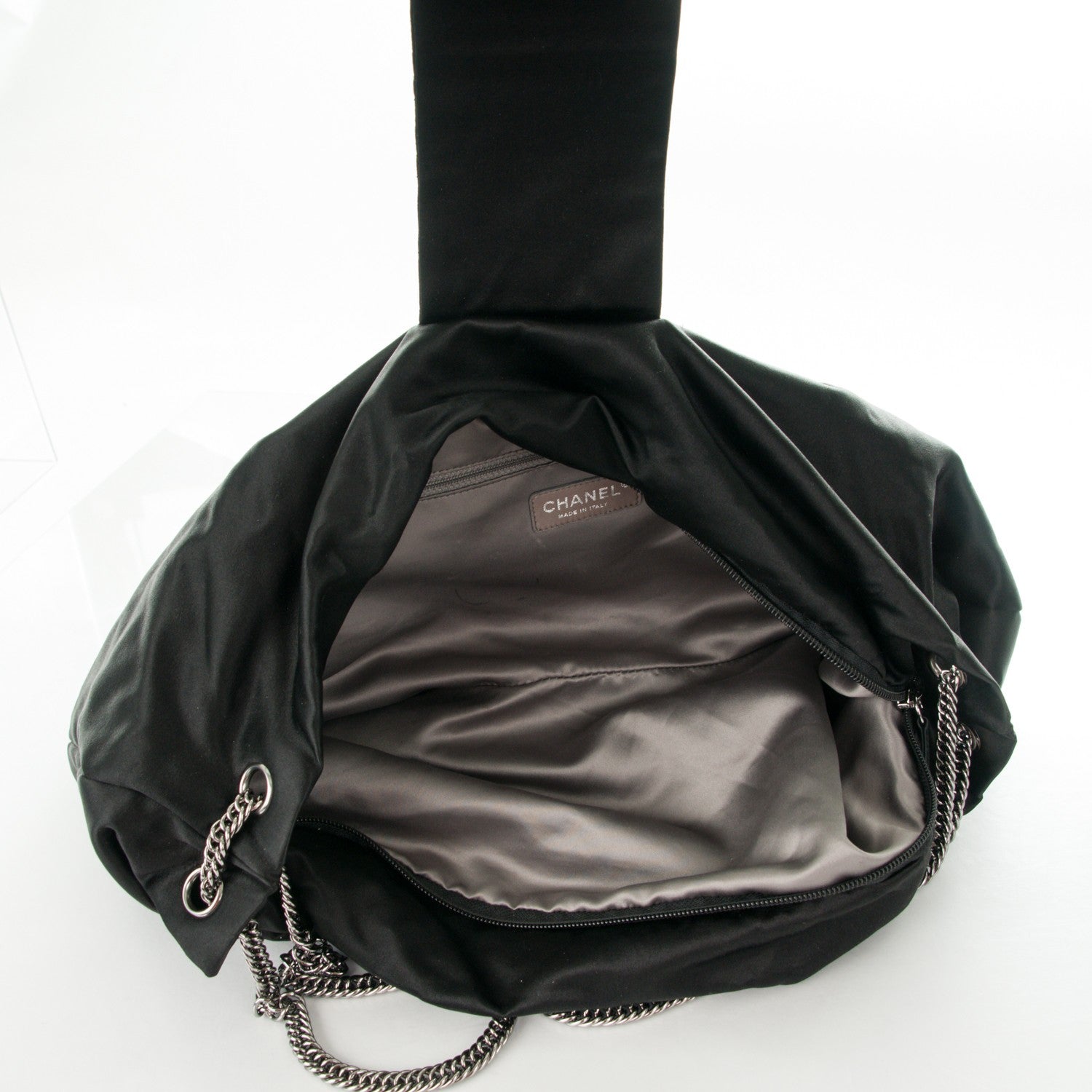 Chanel Satin Large Bow Bag Black 5 of 9