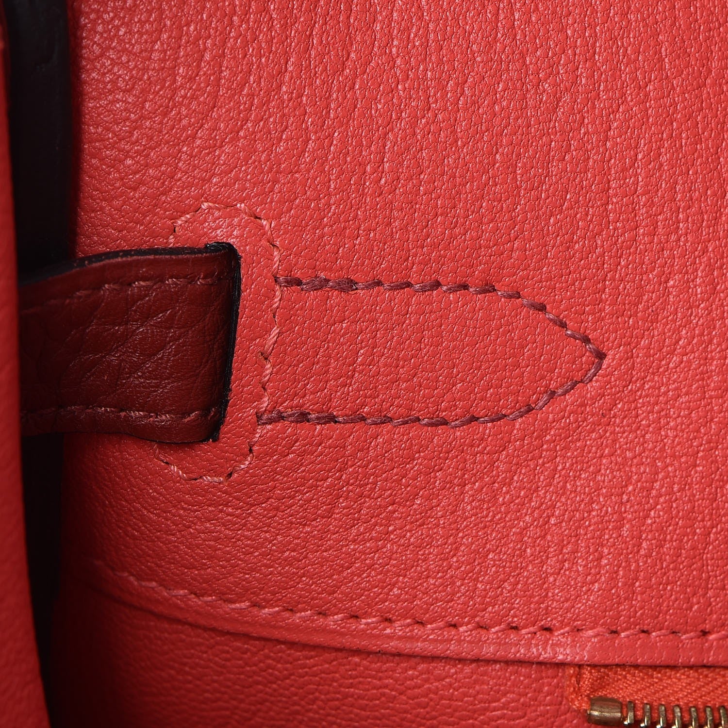 Hermes Togo Horseshoe Bi-Color Birkin 35 Rouge H Bougainvillea 11 of 33