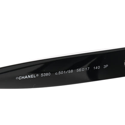Chanel Acetate Polarized Square CC Sunglasses 5380 Black 6 of 8