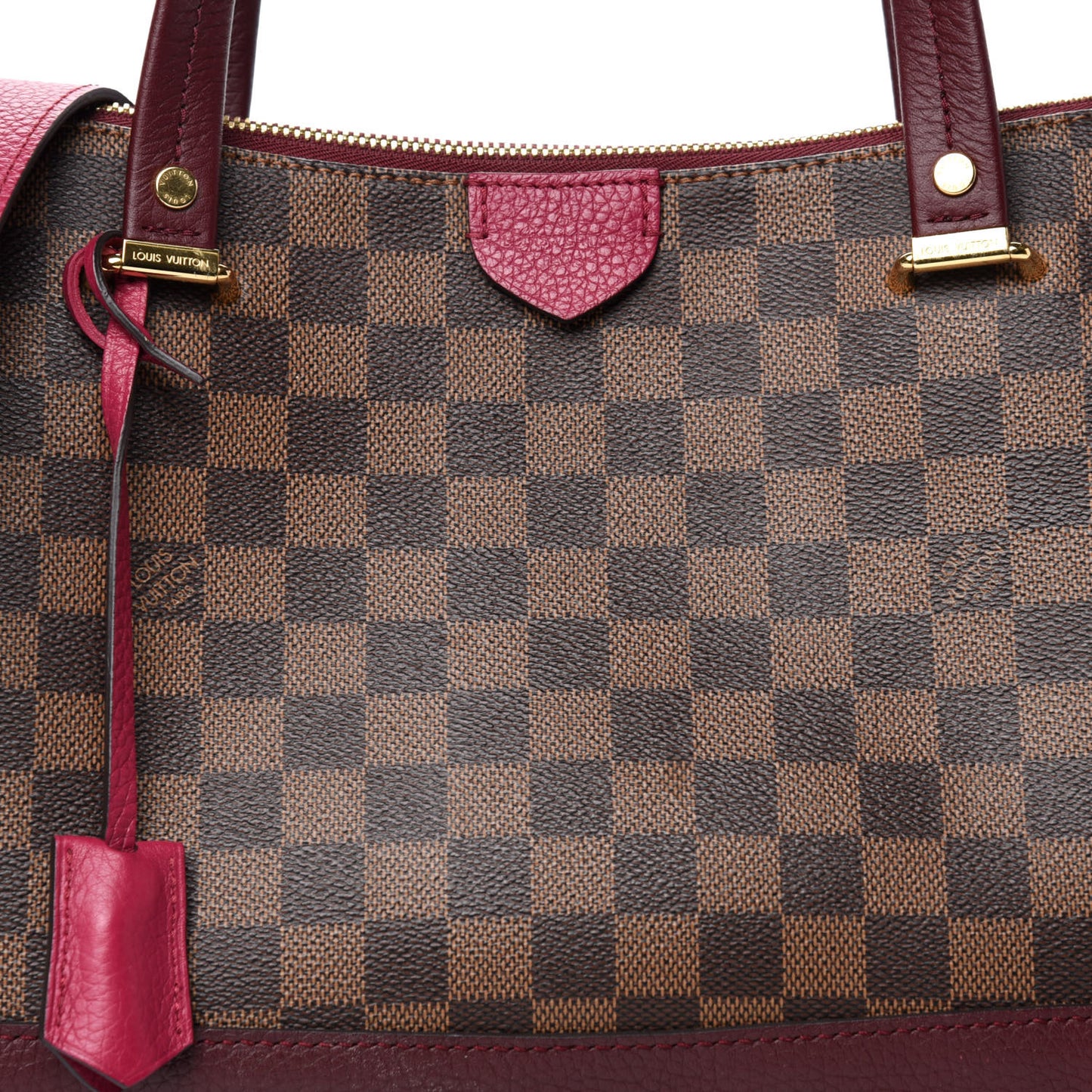 Damier Ebene Cuir Taurillon Hyde Park Fuchsia