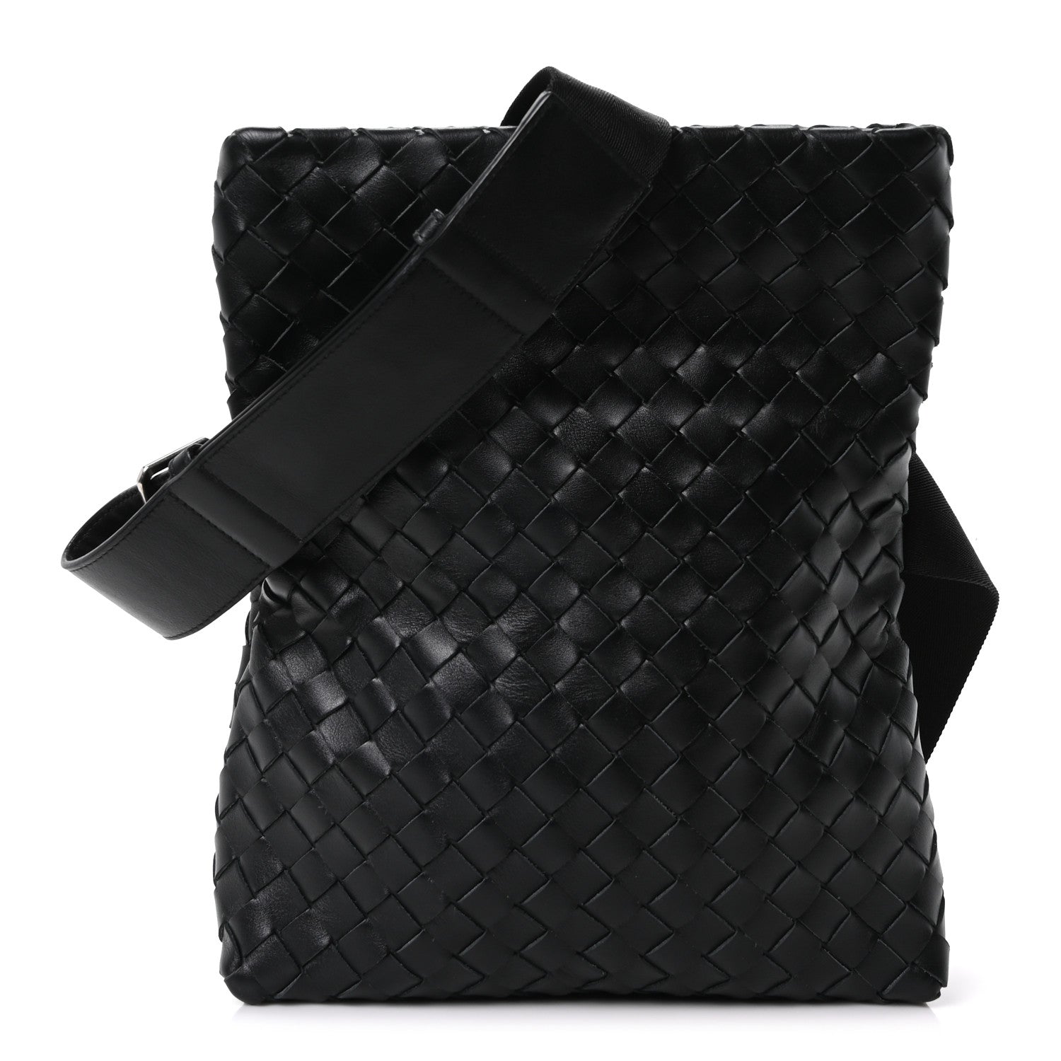 Bottega Veneta Nappa Intrecciato Small Fold Crossbody Messenger Black 1 of 9