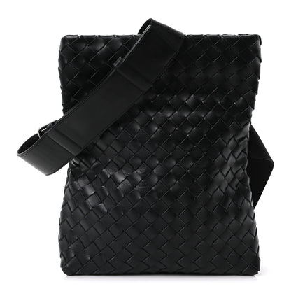 Bottega Veneta Nappa Intrecciato Small Fold Crossbody Messenger Black 1 of 9