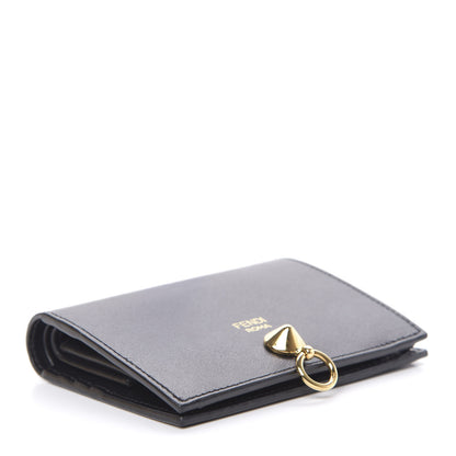 Fendi Vitello Liberty Century Lucido By The Way Compact Bi-Fold Wallet Black 4 of 9