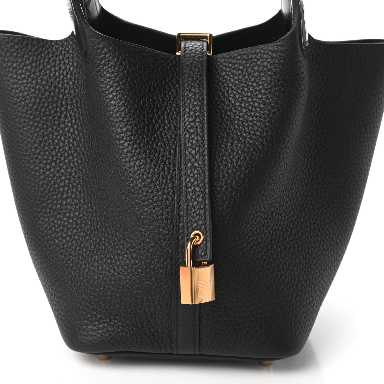 Hermes Taurillon Clemence Matte Alligator Picotin Lock Touch 18 PM Black 10 of 11
