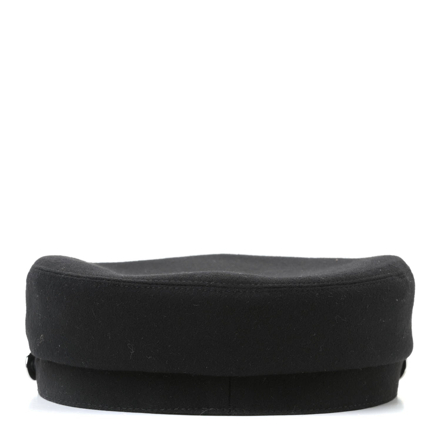 Hermes Cashmere Swift Braided Deauville Cap 58 Black 3 of 7