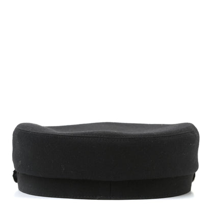 Hermes Cashmere Swift Braided Deauville Cap 58 Black 3 of 7
