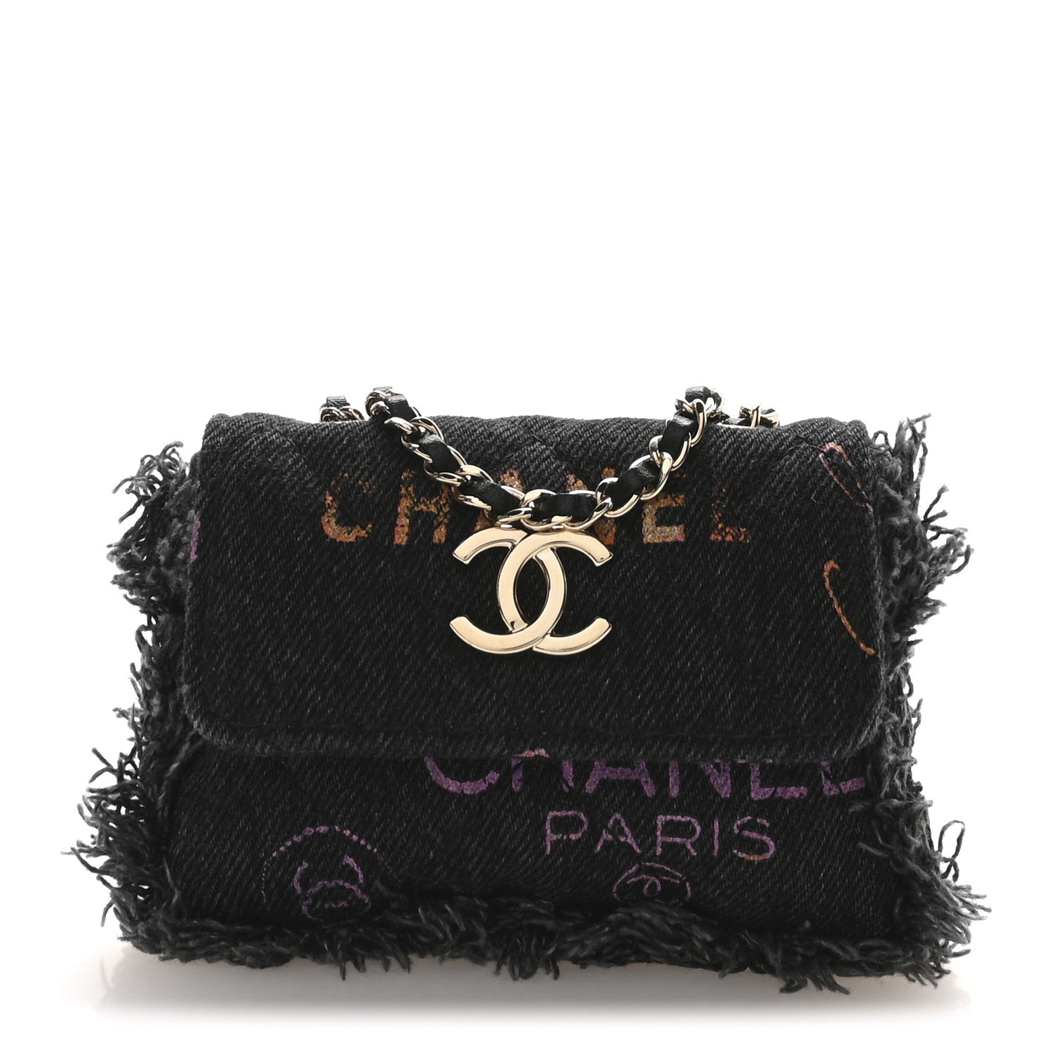 Chanel Denim Quilted Denim Mood Belt Bag Black Multicolor 1 of 11