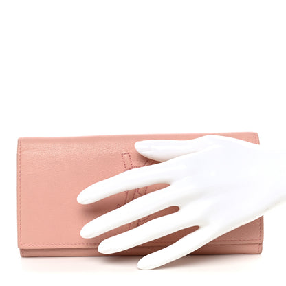 Saint Laurent Chevre Belle De Jour Continental Wallet Pink 2 of 7