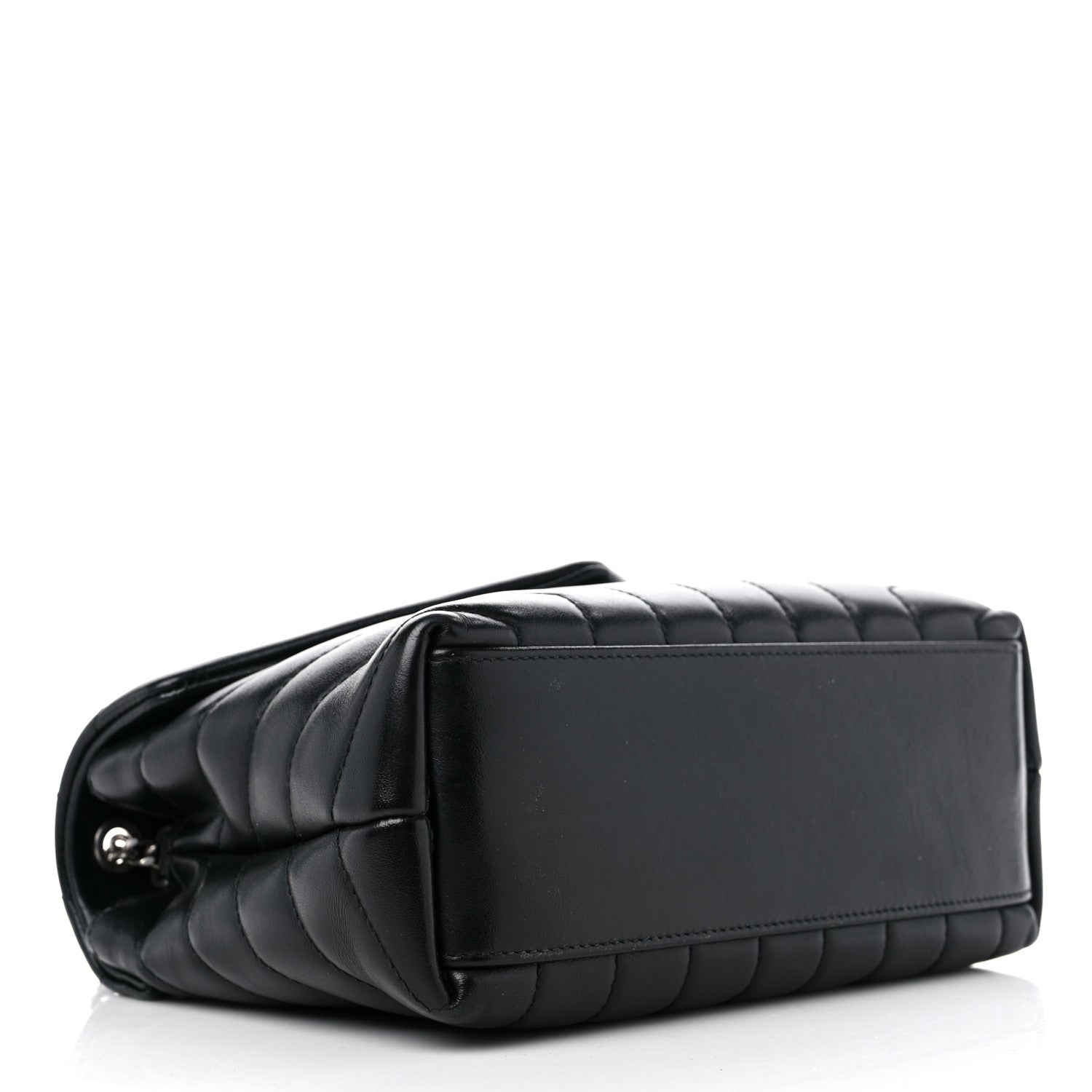 Saint Laurent Calfskin Y Quilted Monogram Small Loulou Chain Satchel Black 4 of 10